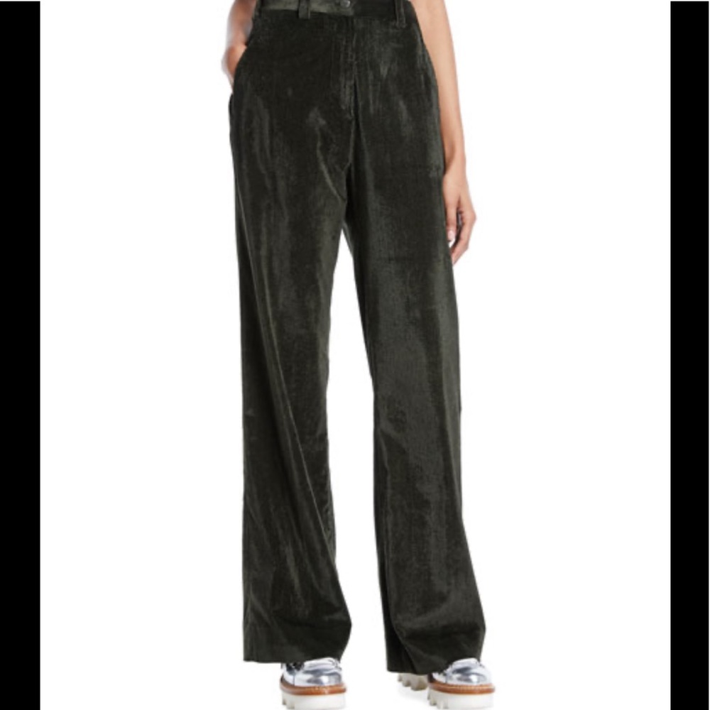Moncler Dark Green Corduroy Pants